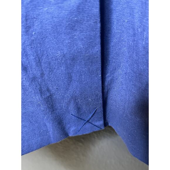 Free People Women's Marni Blue Linen -Blend Oversized Suit Blazer Sz Large NWOT - Picture 4 of 9